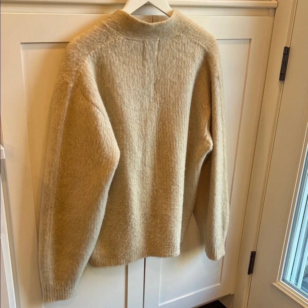 VTG Penney’s Towncraft Women’s Cream Cardigan Wool Mohair Cobain Sweater XL